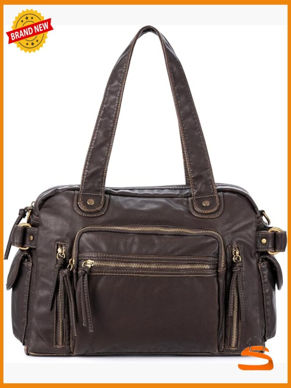 Vegan Leather Large Hobo Shoulder Bag Tote Purse with Adjustable Strap